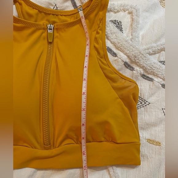 knix Golden Mustard High Neck Zip Bikini Set - Picture 4 of 11
